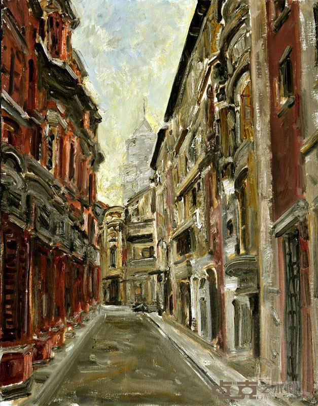 汉口老里弄之一 油画 81×65cm 2016