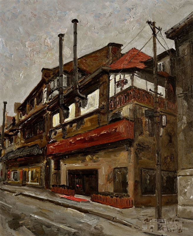 汉口一元路街景 油画 81×65cm 2016