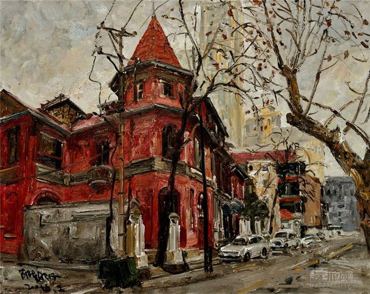 汉口洞庭街俄罗斯会馆 油画 65×81cm 2016