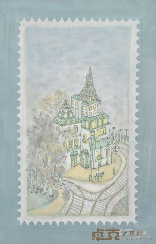 路过·梦之城堡 69x46cm 纸本设色 2015