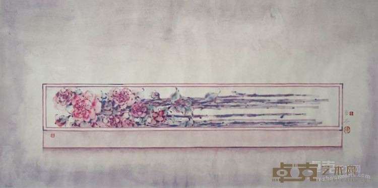 礼物    43cm91cm  水墨设色   2016   3000