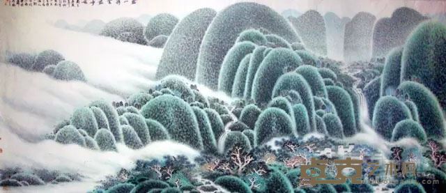 《碧山祥云竟峥嵘》450x150cm