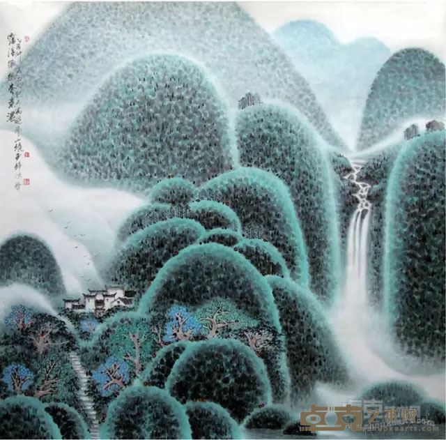 《霭浮徽乡春意浓》120x120cm