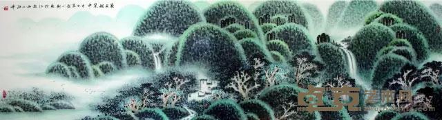 《家在烟岚中》180X50CM