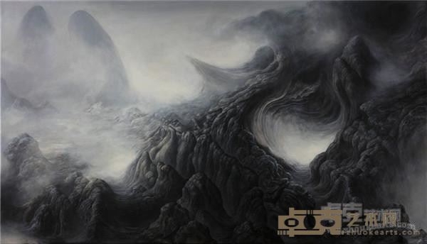 《三星弯月》 王梵僧 107x188cm 2016年