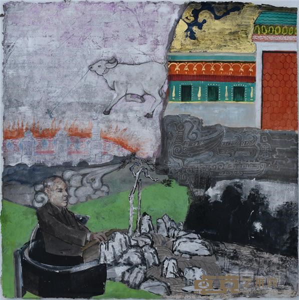 《演讲》 王海川 50x50cm 2014年