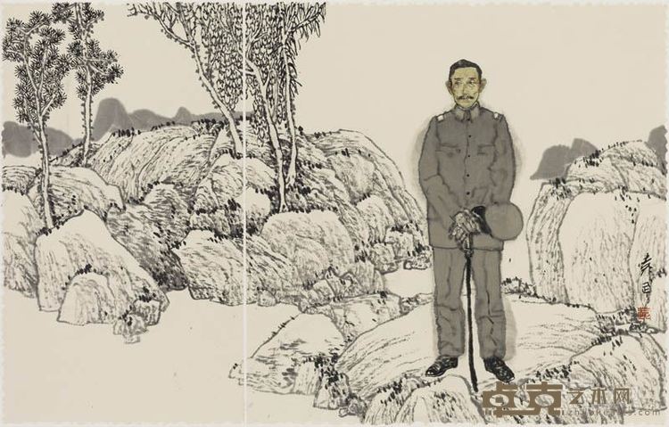 《百年肖像——蔡锷》34cmX54cm  2016年作