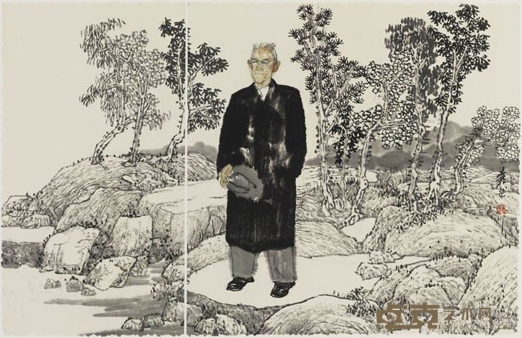《百年肖像——胡适》34cmX54cm  2016年作