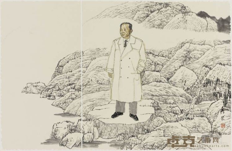 《百年肖像——胡耀邦》34cmX54cm  2016年作