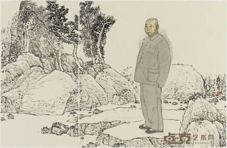 《百年肖像——华国锋》34cmX54cm  2016年作