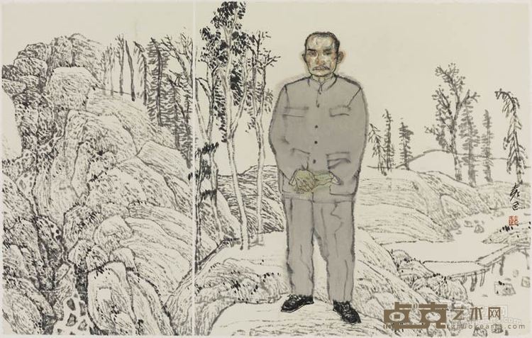《百年肖像——孙中山》34cmX54cm  2016年作