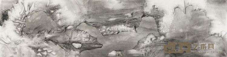 毕可燕 《别有洞天》之十七  纸本水墨  138x34cm  2014