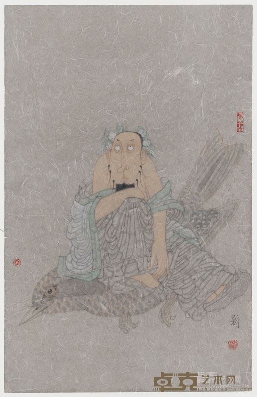 李晶彬《 逍游游》系列 之一 纸本水墨  47×75cm 2014年