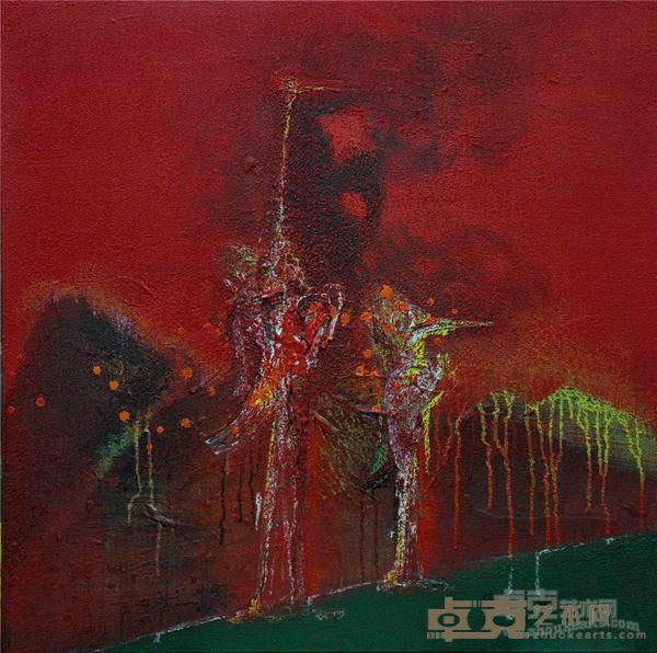 《春秋鸟11#》 严智龙 80×80cm 2015