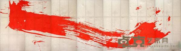 《放大书法07906》 朱青生 240×840cm 2015年