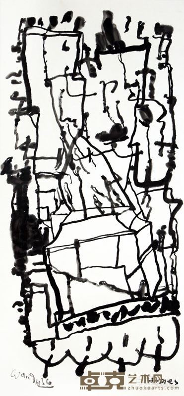 王川作品——《房子之一》45_97cm 2016