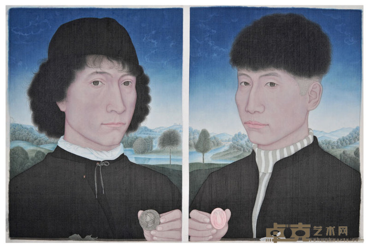 RGB版 与Hans Memling的对话 绢本 40x60cm