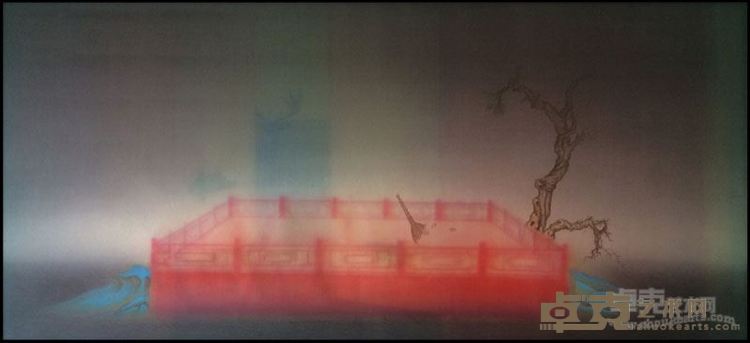 落红，67x32 绢本2015