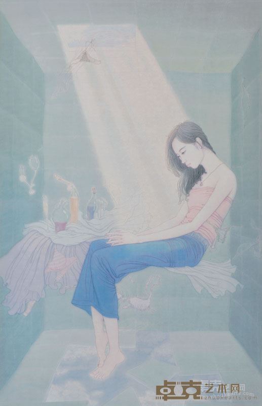浮生(1) 2015  绢本淡彩  85cmx140cm