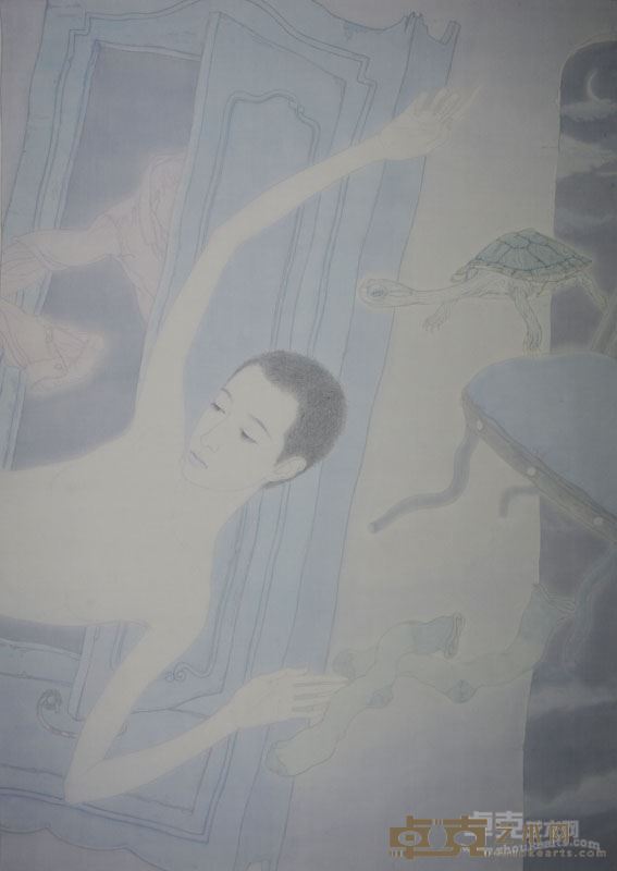 夜色 绢本 54x80cm