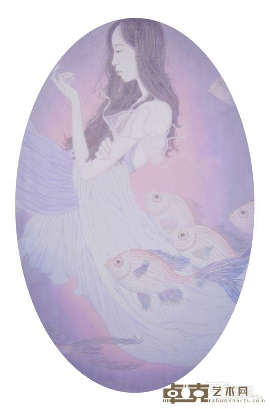 游梦 绢本 45x75cm