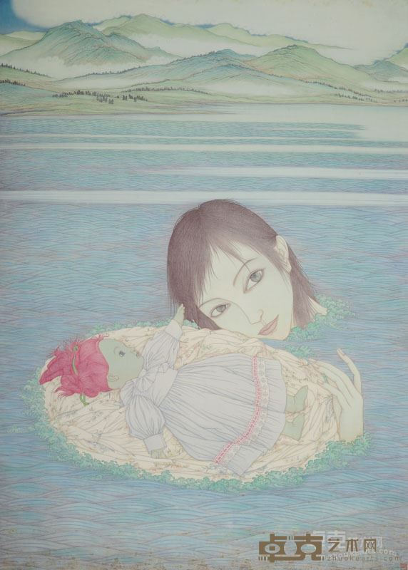 《春江》绢本工笔画120x180cm2011年.自藏