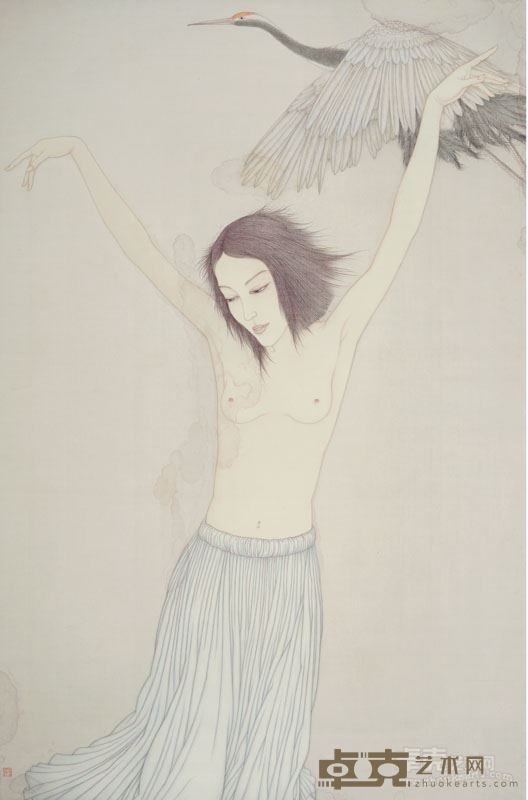 《欲飞》绢本工笔画120x180cm2012年.自藏